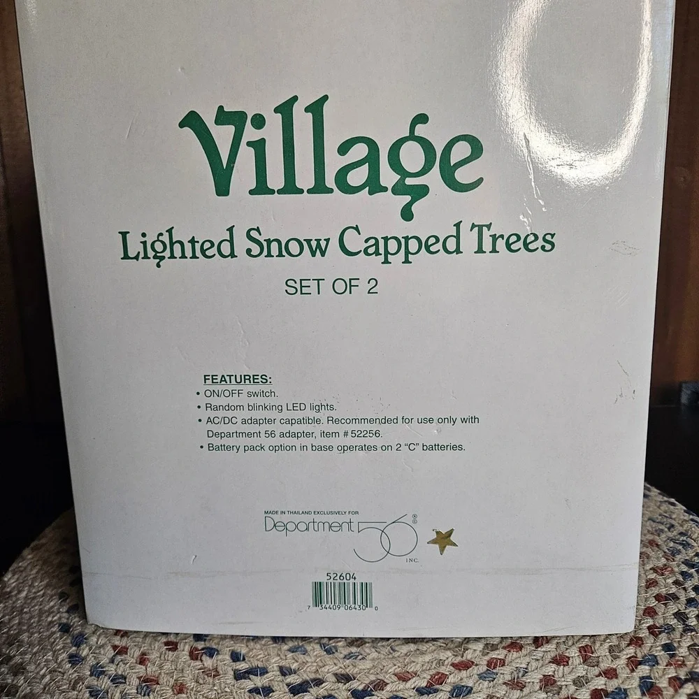 Department 56 Lighted Snow Capped Trees 8